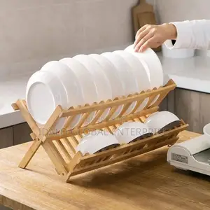 Bamboo Plate Rack