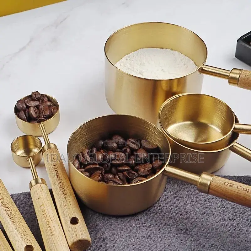 Gold Measuring Spoon and Cup