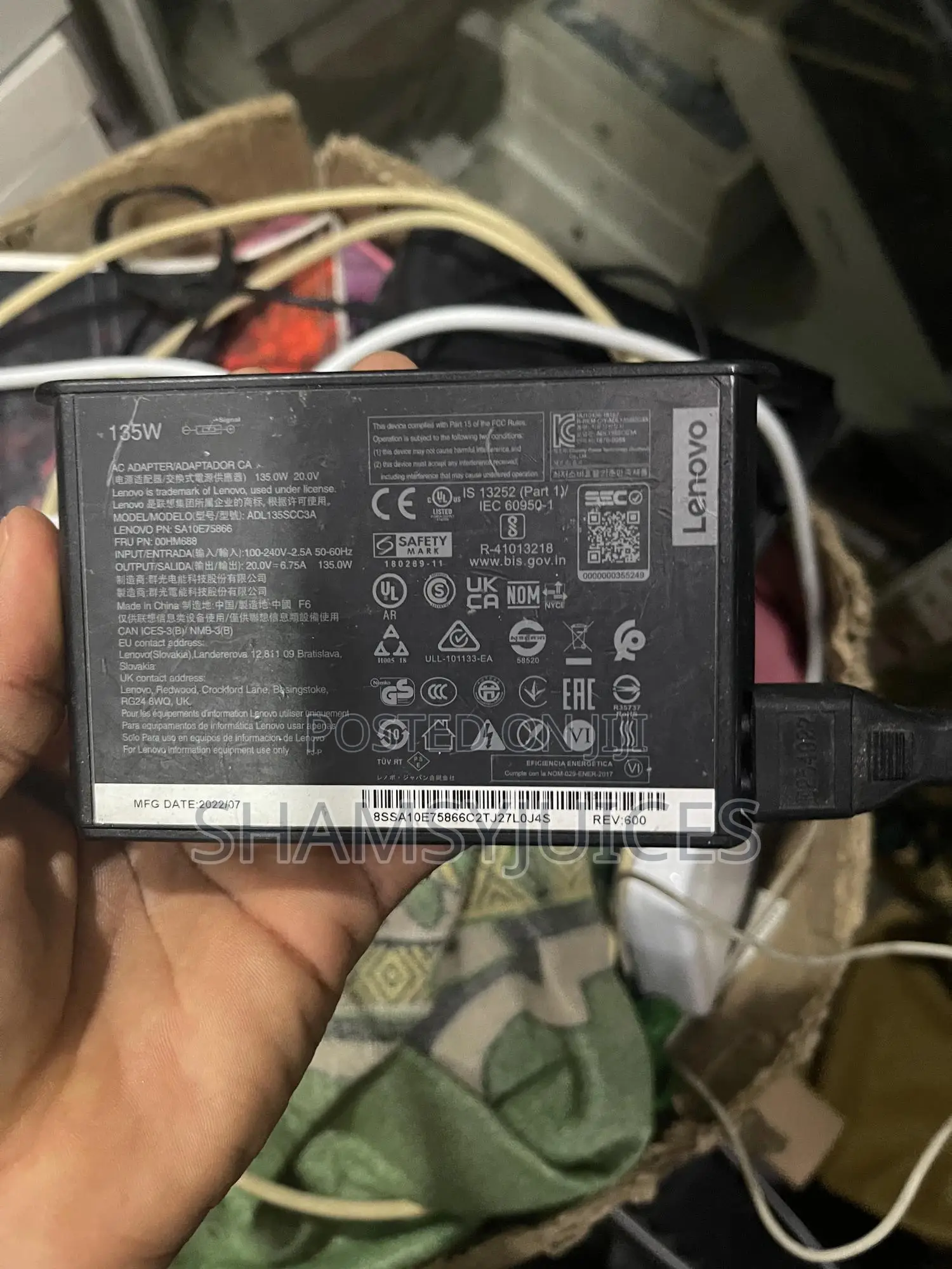 135watts Lenovo Charger