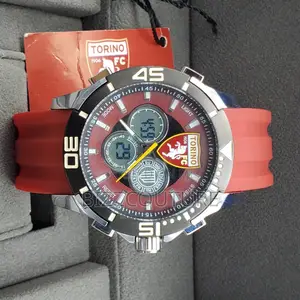 Original Torino Fc Chronograph Red Dail Rubber Strap Watch