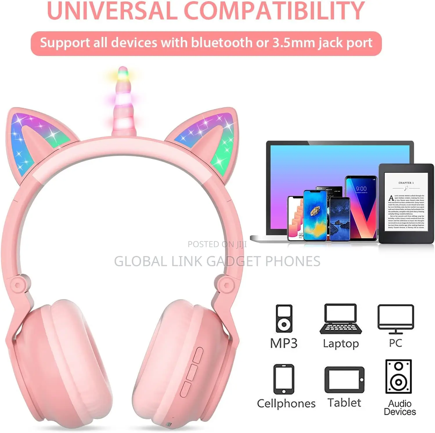 Headphones, Bluetooth Foldable Headphones Stero With Microph