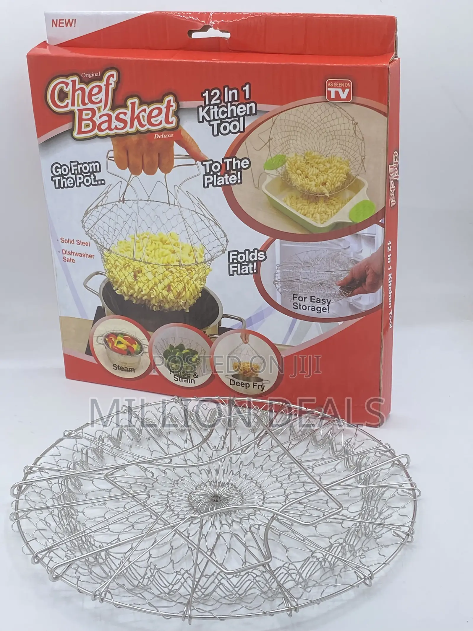Portable Foldable Chef Steam Rinse Basket