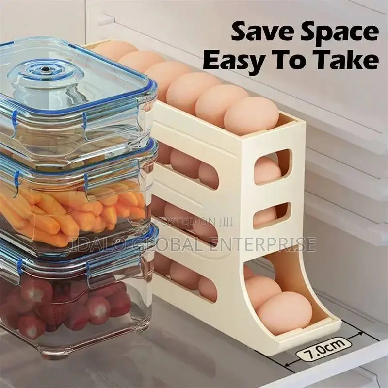 Refrigerator Egg Storage Box - Eggs Rolling Rack
