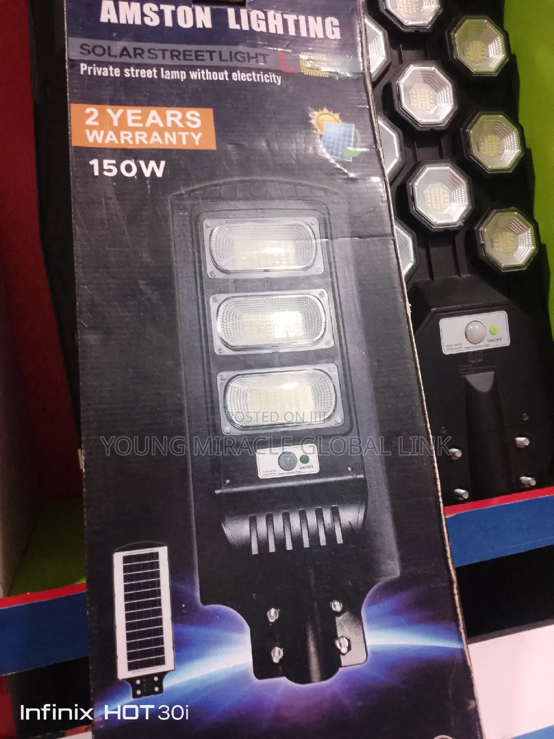 150W Solar Street Light With Panel