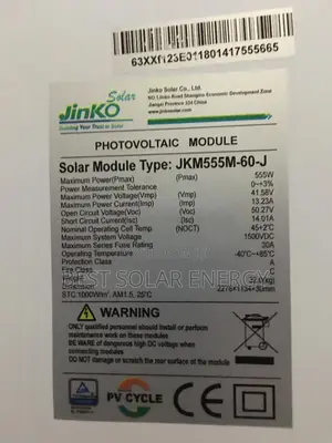 Jinko Panel 550watts 108cell