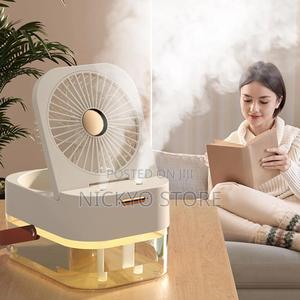 Mini Rechargeable Desktop Humidifier Fan, Portable