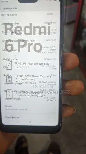 Xiaomi Redmi 6 Pro 64 GB Black