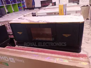 World Class Modern TV Stand With Double Drawer