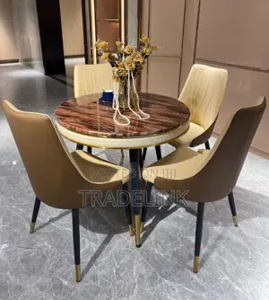 4 Sitter Marble Dining Table Set