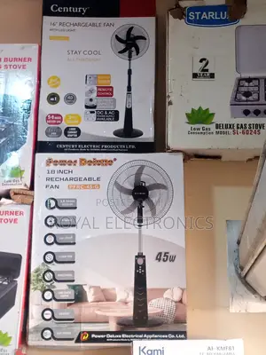 Very New Power Deluxe 18" Rechargeable Fan With Remote