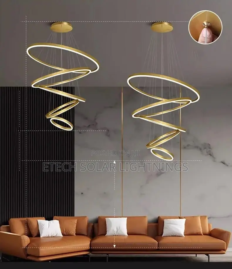 Modern Chandelier Led Ring Circular Ceiling Dropping Light