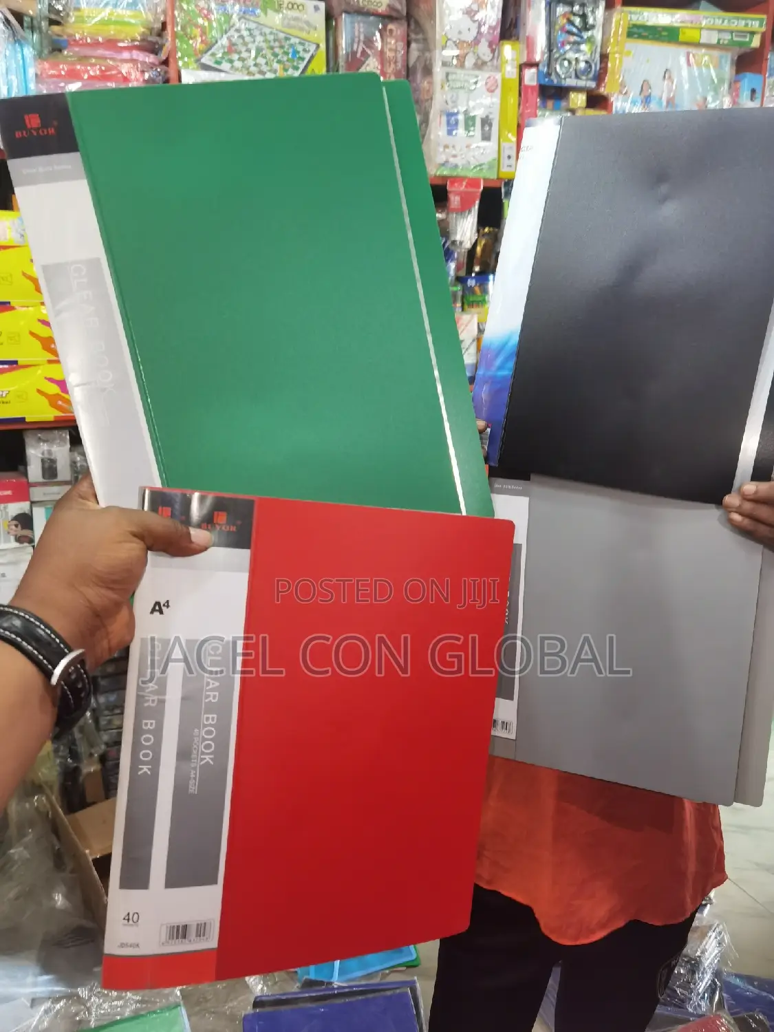 Clear Book 40 Pockets File Folder ( Different Colors )