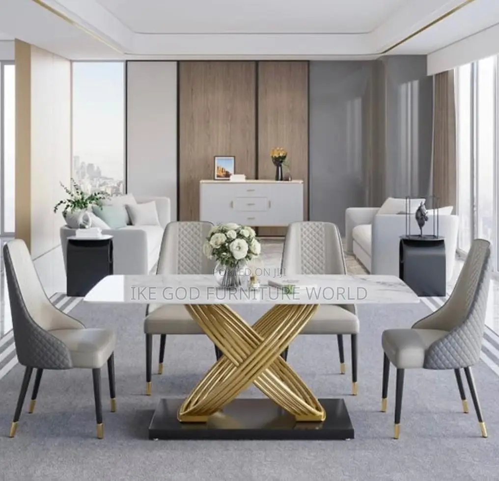 6seater Imported Turkish Marble Dining Table