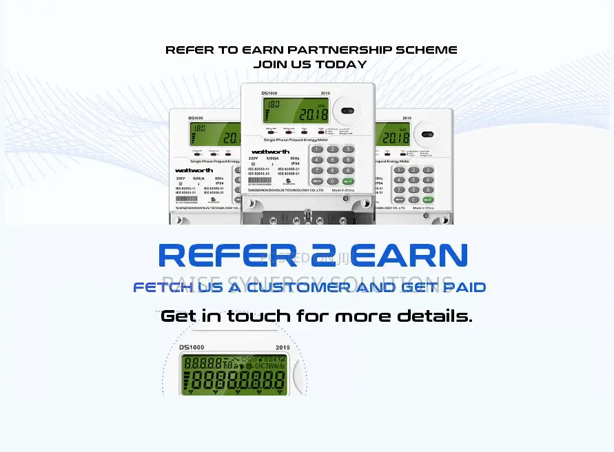 Refer to Earn With Our Energy Prepaid Meter