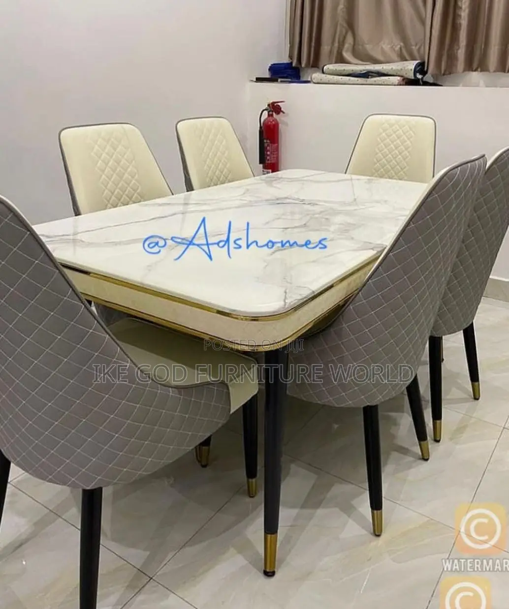 6seater Imported Turkish Marble Dining Table