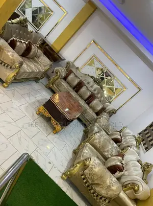 Complete Set of High Quality Turkish Royal Fabric Sofa Chair