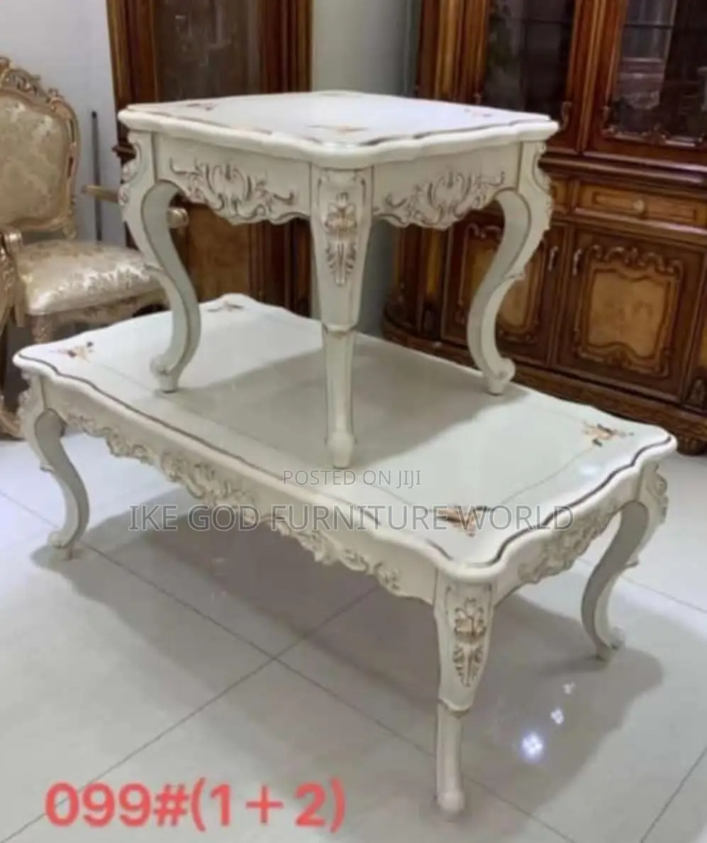 Set of Royal Center Table With 2side Stool A