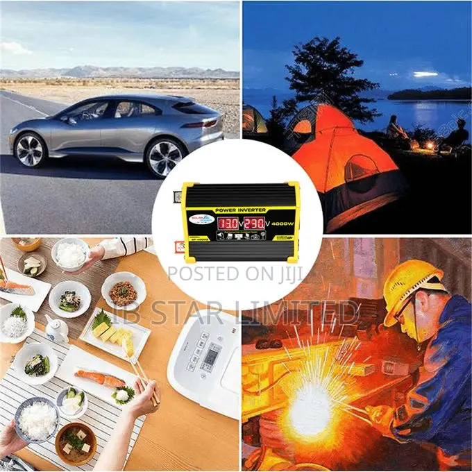4000watts Portable Inverter Converts 12V DC to Usable AC