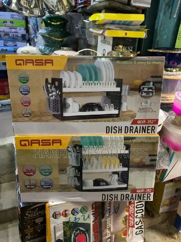 Qasa New Rustless 2 Tier Plastic Dish Drainer