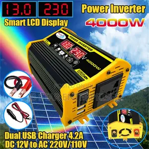 Portable (12V DC to 220V AC) 4000W Peak Power Inverter