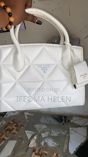 Brand New White and Silver Prada Bag Available