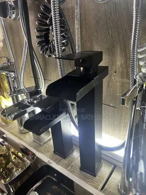 Black Water Fall Long Basin Mixer Tap
