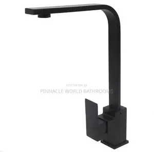 Square Black Kitchen Sink Mixer Tap