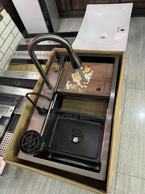 England Black Special Kitchen Sink With Tap and Accessories