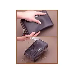 Executive Men Pure Leather Wallet + Hand Strap