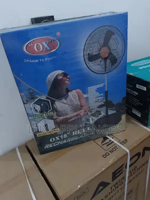 Photo - Digital LED Control Ox Standing Rechargeable Fan