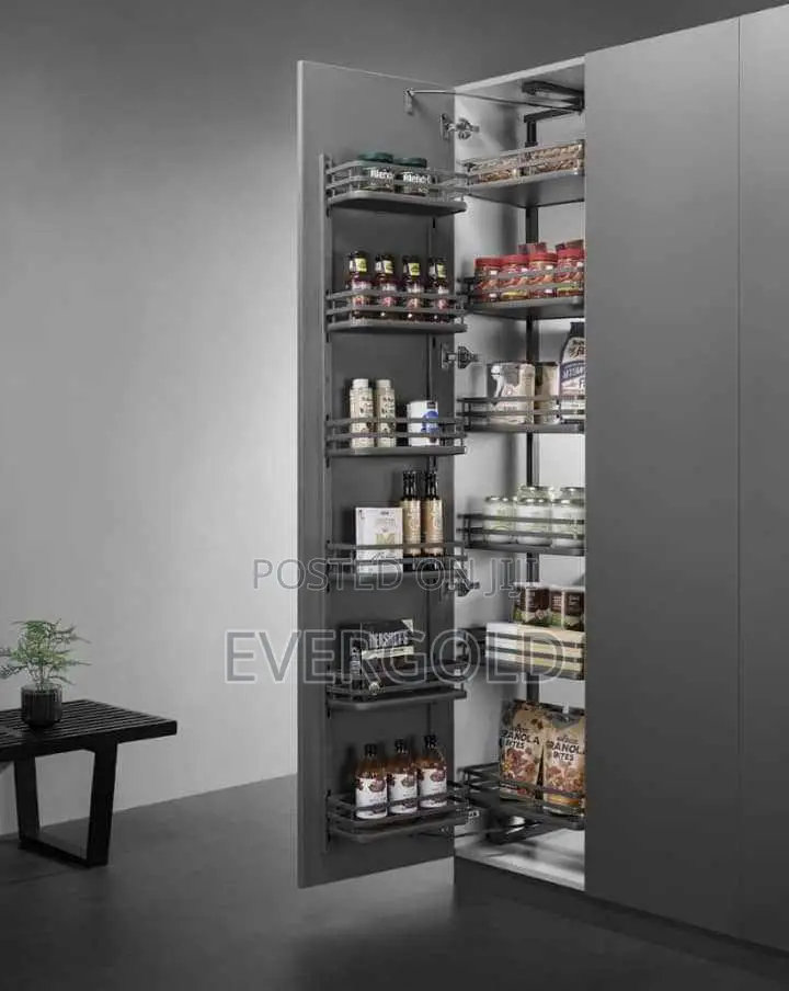 Gray Pantry Six Step With Warranty and Complete Accessories