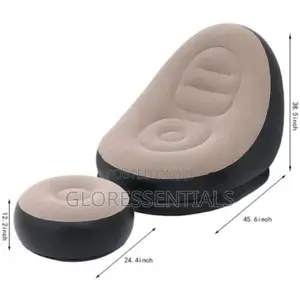 Inflatable Sofa With Foot Rest With Pump