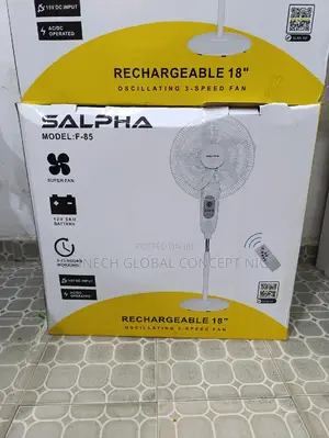 Salpha 18 Inches Rechargeable Fan