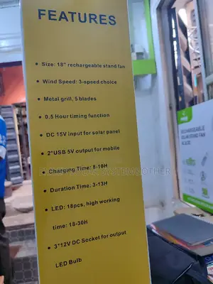 Salpha 8 to 16hours Solar Reachable Fan.