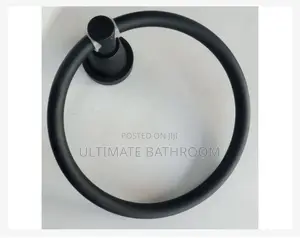 Black Towel Ring Holder