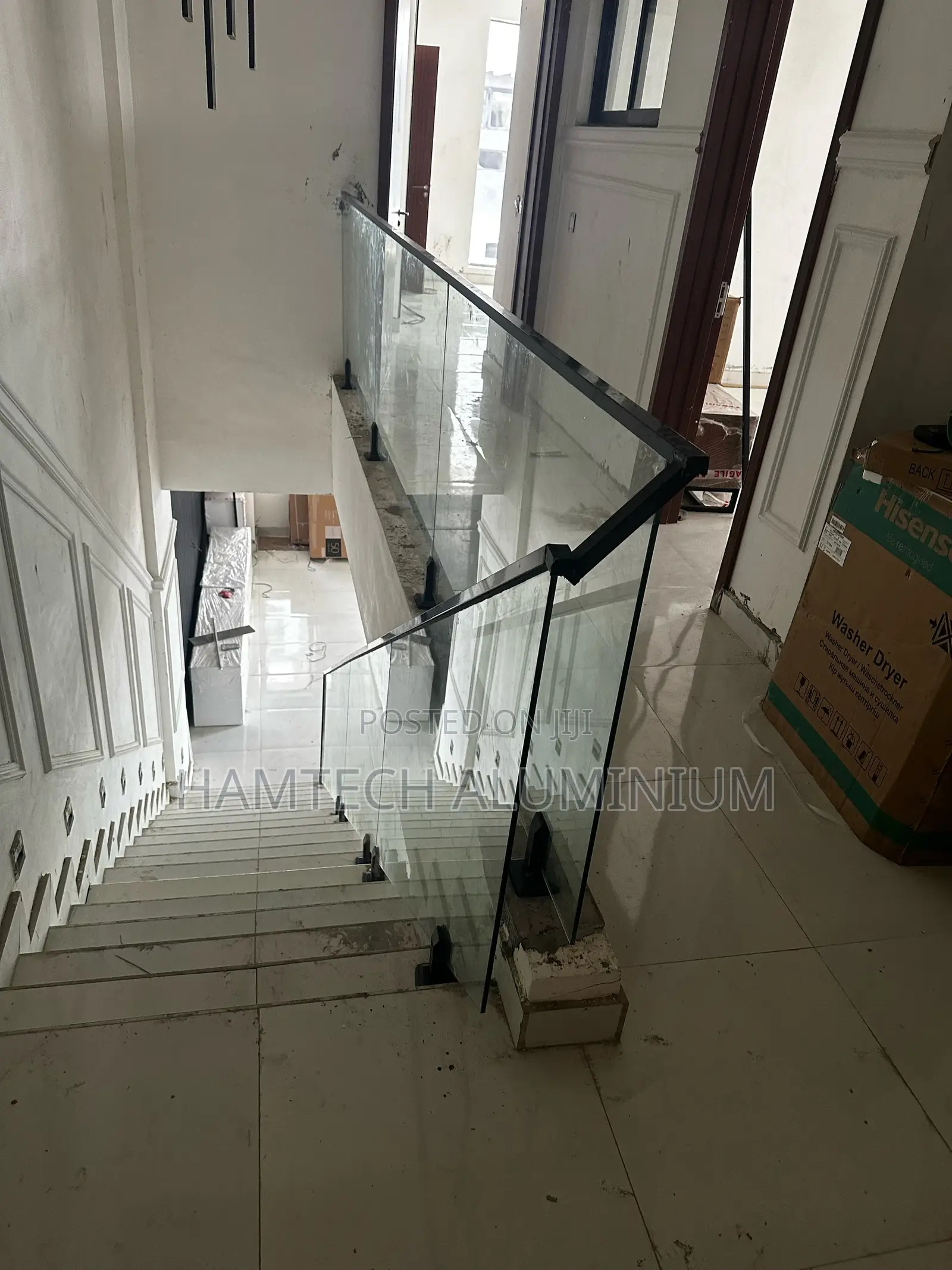 Plan 10mm Thick Tempered Glass Staircase Handrail