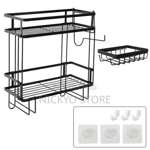 Bathroom Shelves No-drill Wall Mount Corner Shelf