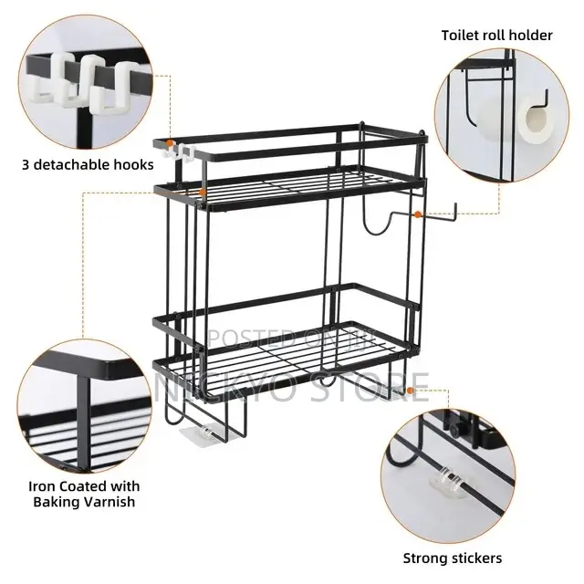 Bathroom Shelves No-drill Wall Mount Corner Shelf