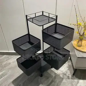 Round Fruit and Vegetable Rotatable Rack Basket