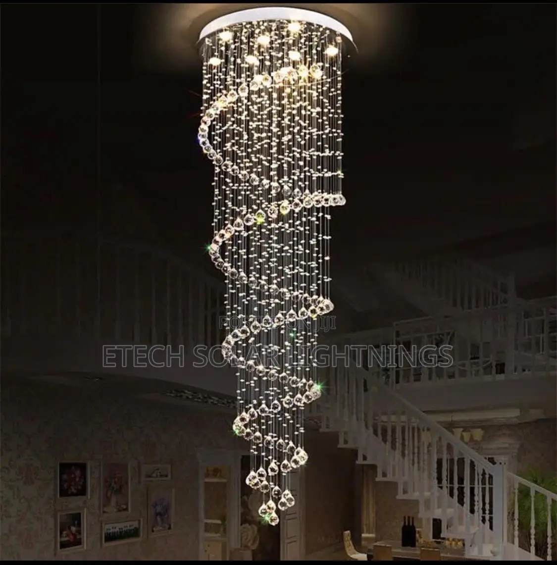 Luxury Living Room Duplex Led Dropping Chandelier Light