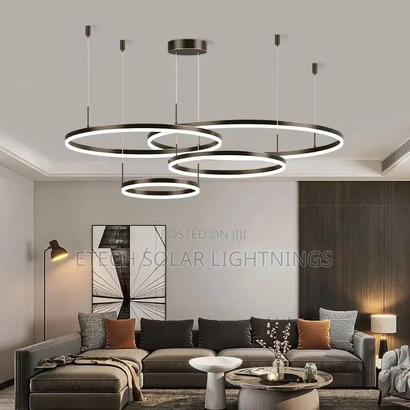 Luxury Iving Room Led Ring Circular Ceiling Chandelier Light
