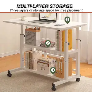 Adjustable 3 Layers Laptop Table in Abuja.Solid Work Table