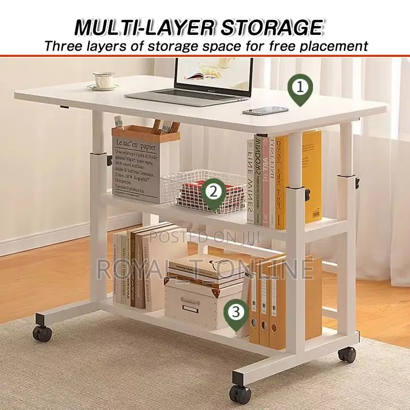 Adjustable 3 Layers Laptop Table in Abuja.Solid Work Table