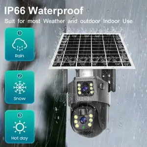 8mp Wireless Wifi Dual Lense PTZ 4g Sim CCTV Solar Camera