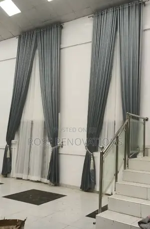 Dark Grey Color Thick Curtains for 4650 Per Yards