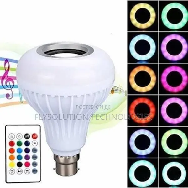 Multicolored Led Bulb Bluetooth Mp3 Music Player