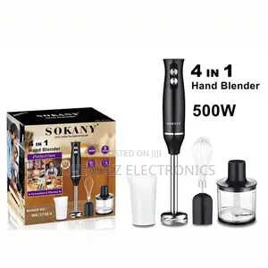 Sokany 600w 4in1 Electric Hand Blender, Mixer, Chopper,Whisk