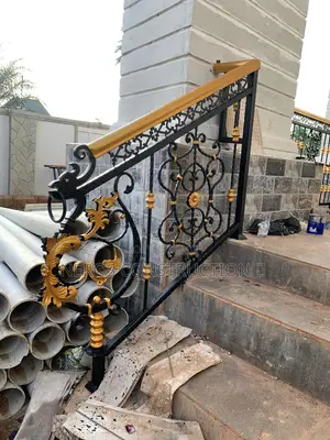 Double Heart Cumbi Wrought Iron Hand Rail Design