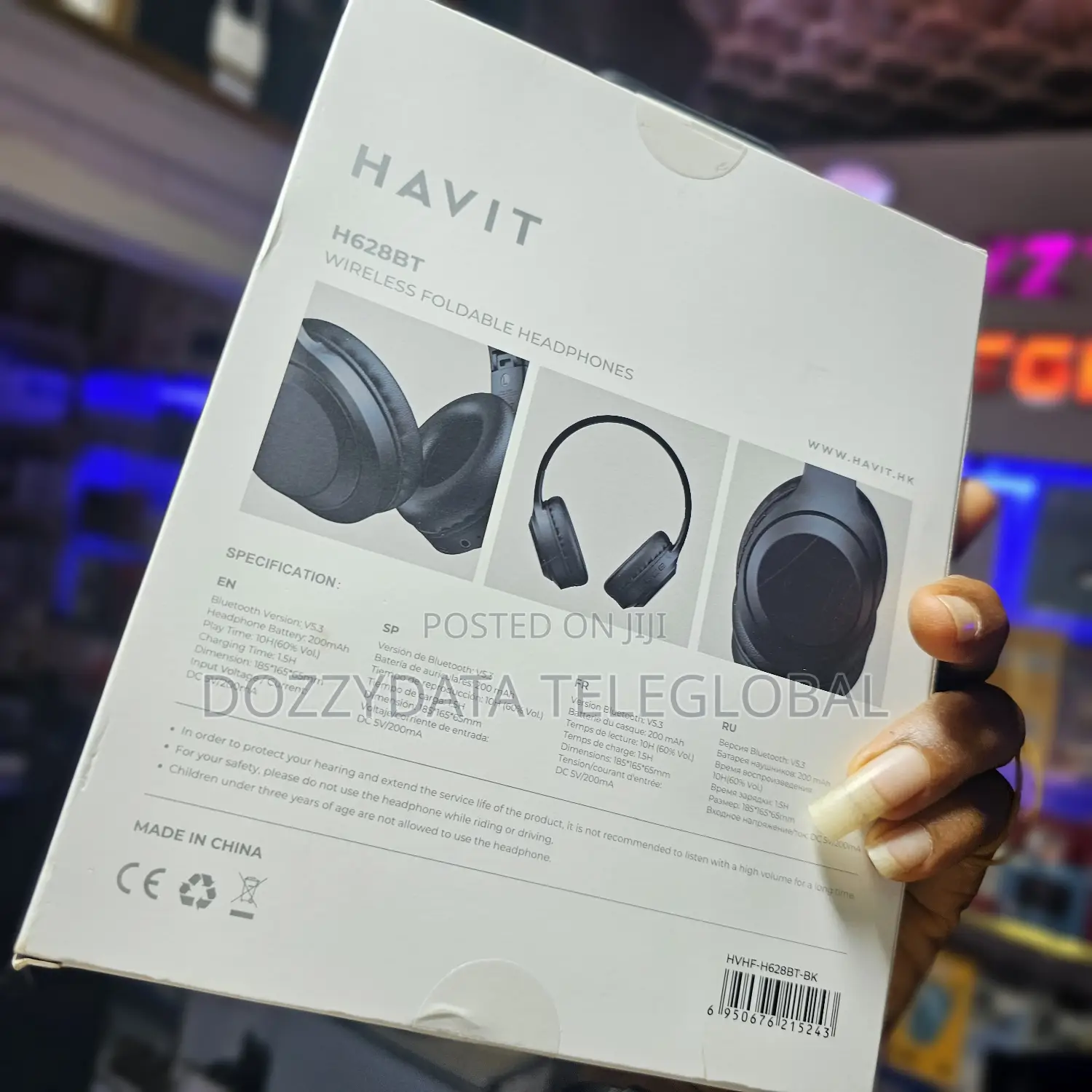 Havit H628bt Adjustable Headband Wireless Foldable Headphone