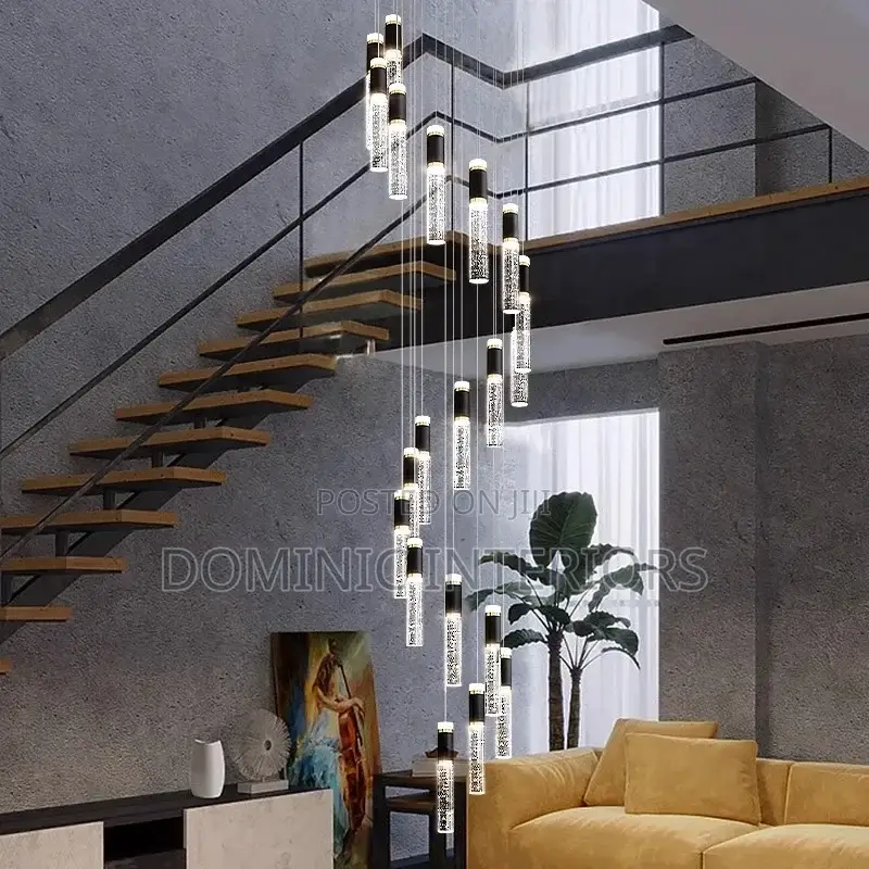 Crystal Chandelier Staircase Pendant Lamp